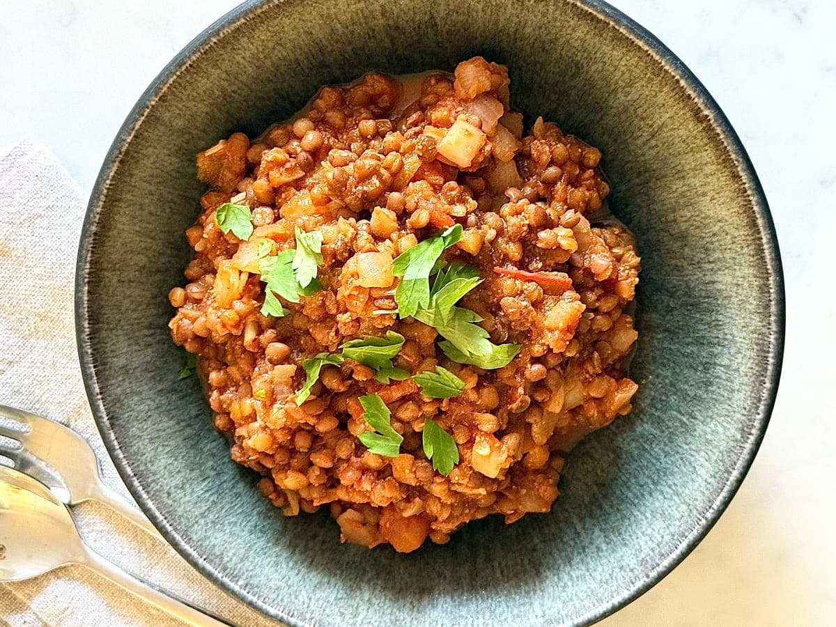 Tomato and Cumin Lentils